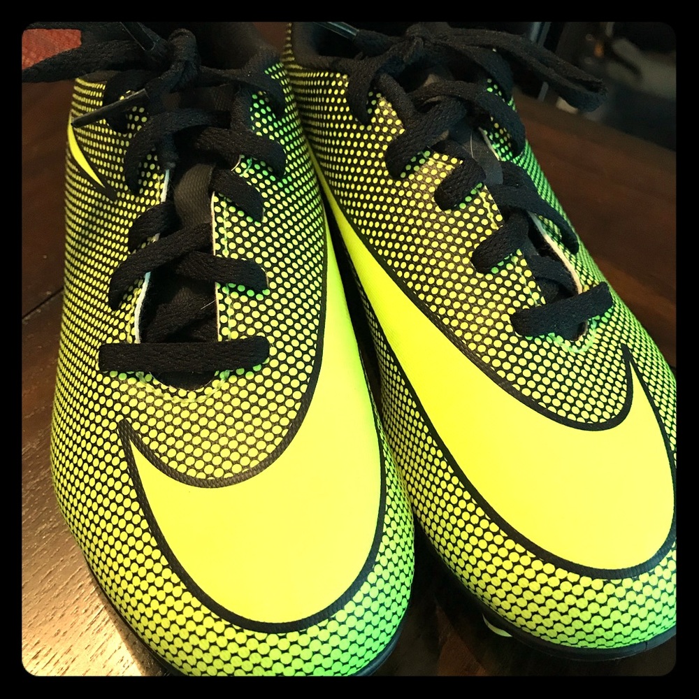 Kids youth soccer cleats and shin guards